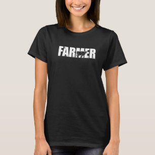 Agricultor Graphic Cow Farmer Agriculture Tractor T-Shirt