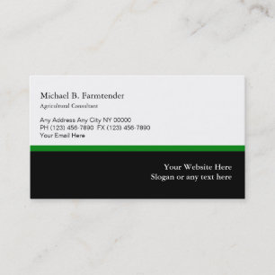 Agricultural Consultant Business Cards