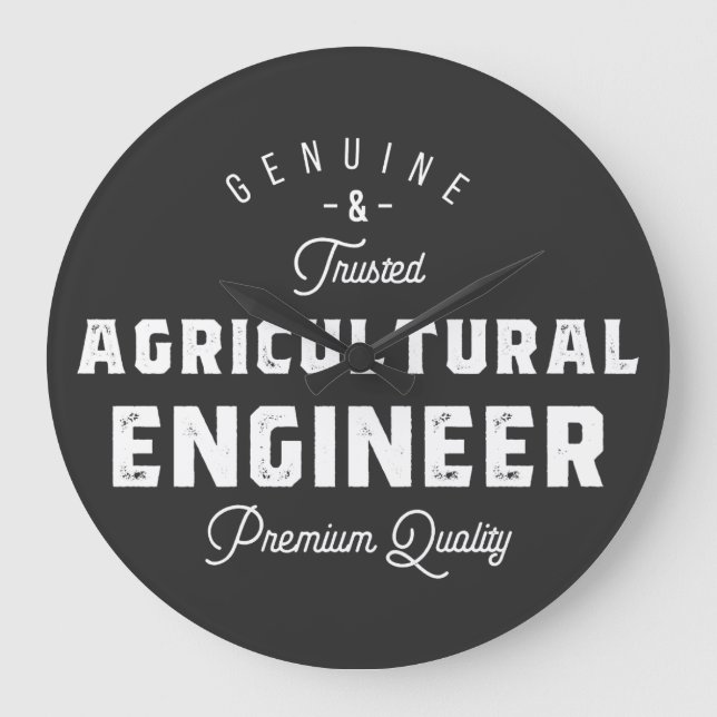 Agricultural engineer, cool, engineer, engineering large clock (Front)