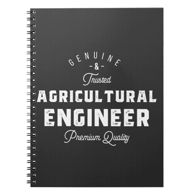 Agricultural engineer, cool, engineer, engineering notebook (Front)