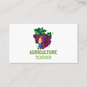 Agricultural Teacher   AG Teacher   Purple Grapes Business Card