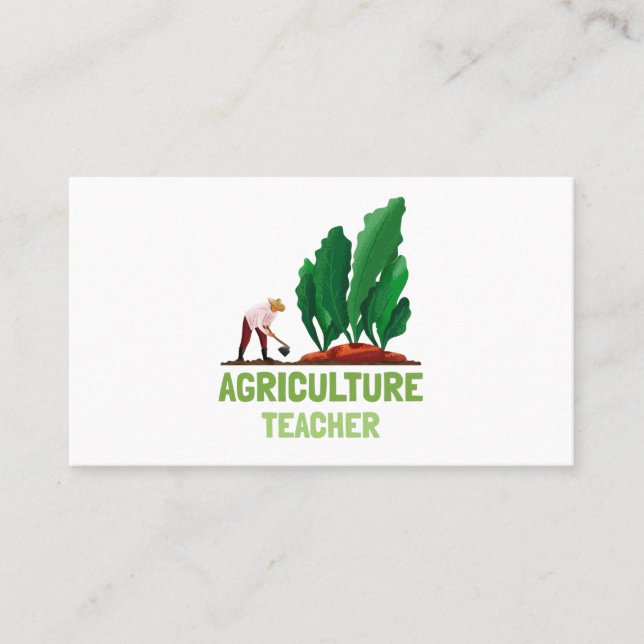 Agricultural Teacher | AG Teacher| Vegetable Business Card (Front)
