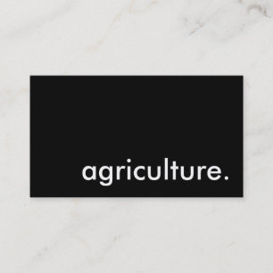 agriculture. business card