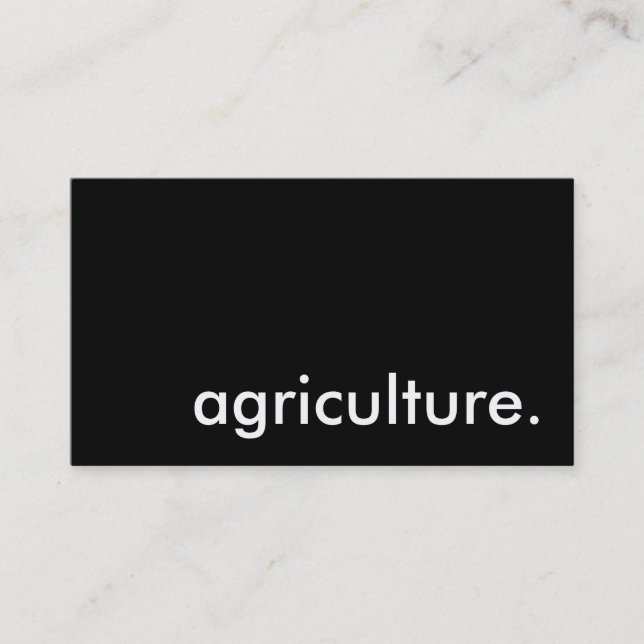 agriculture. business card (Front)