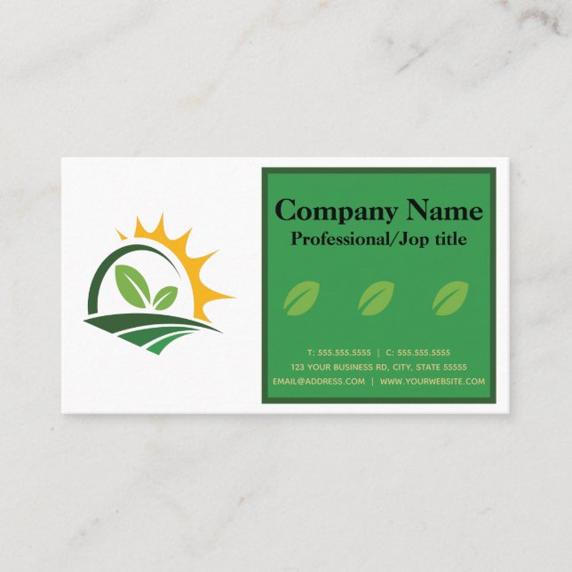 Agriculture Business Card (Front)