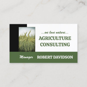 Agriculture Consulting Rye Organic Farm Card