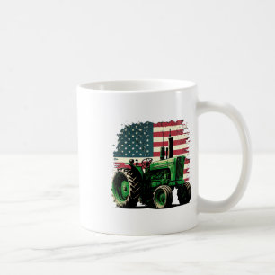 Agriculture Farm Tractor Usa Flag Tractor American Coffee Mug