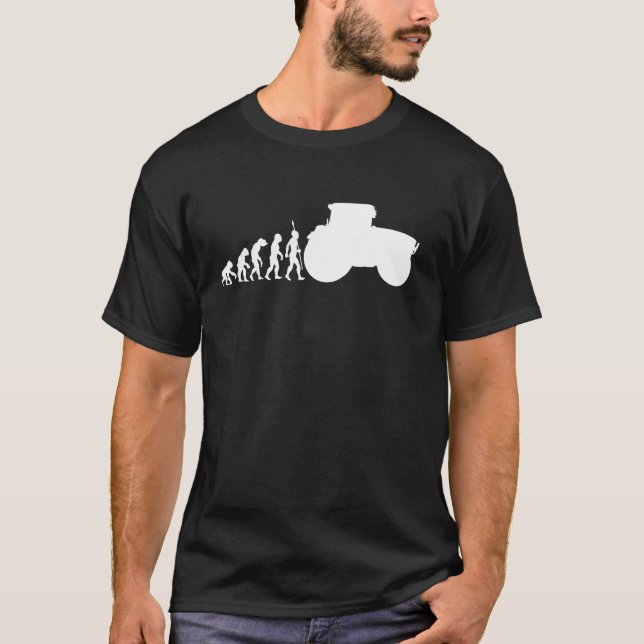 Agriculture Farmer Tractor Farm Farming Evolution  T-Shirt (Front)