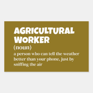 Agriculture Life - Funny Worker Definition Rectangular Sticker
