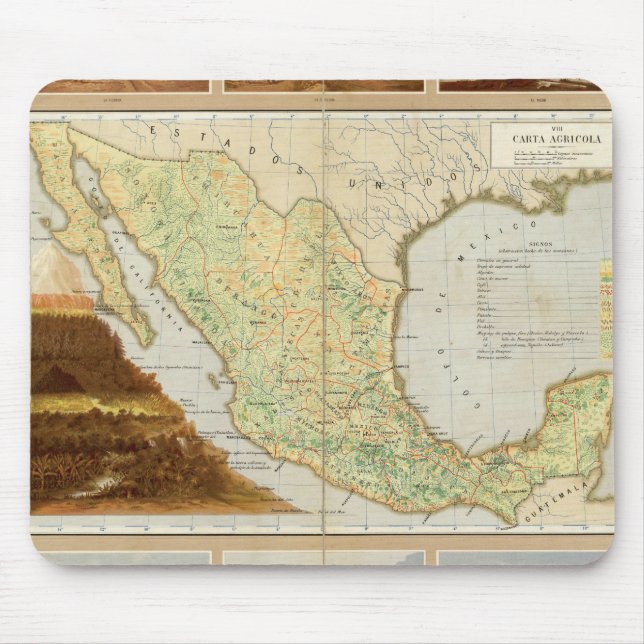 Agriculture of Mexico Mouse Mat (Front)