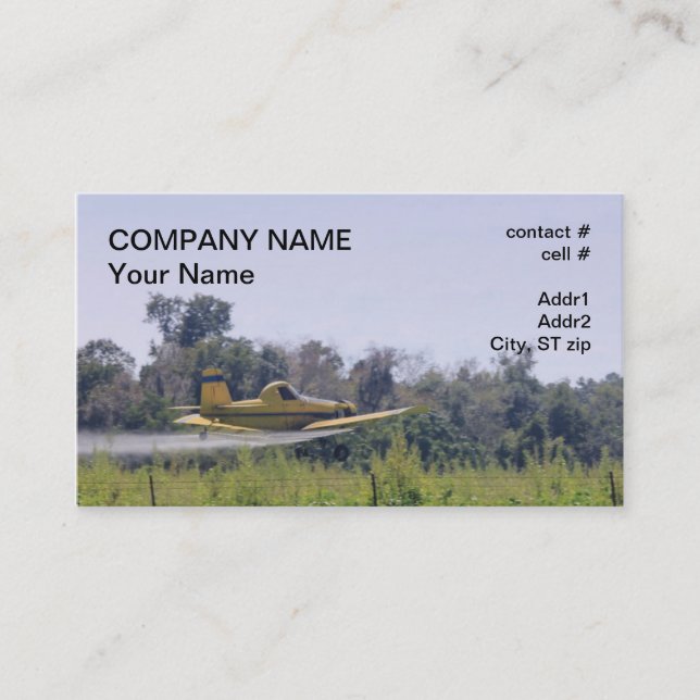 Agriculture plane spraying business card (Front)