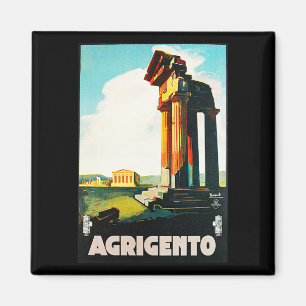 Agrigento Vintage Travel Advertisement Magnet