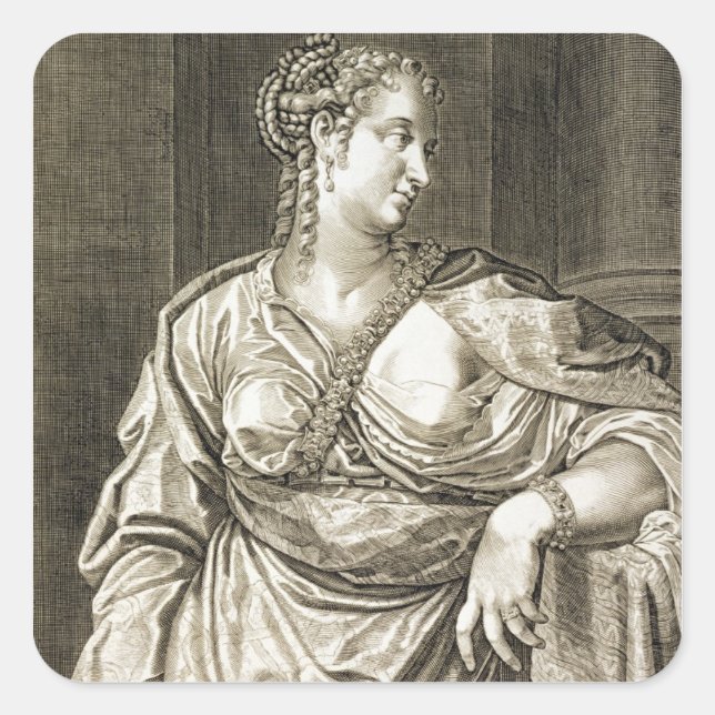 Agrippina wife of Tiberius (engraving) Square Sticker (Front)