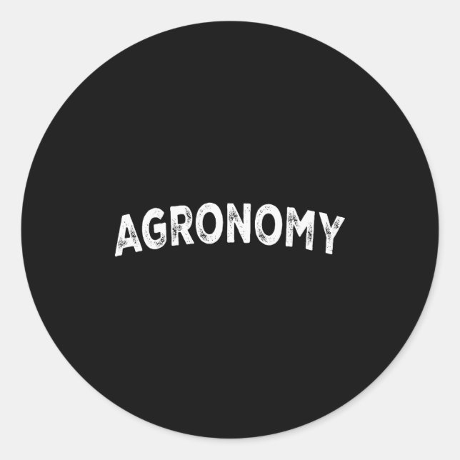 Agronomy  classic round sticker (Front)