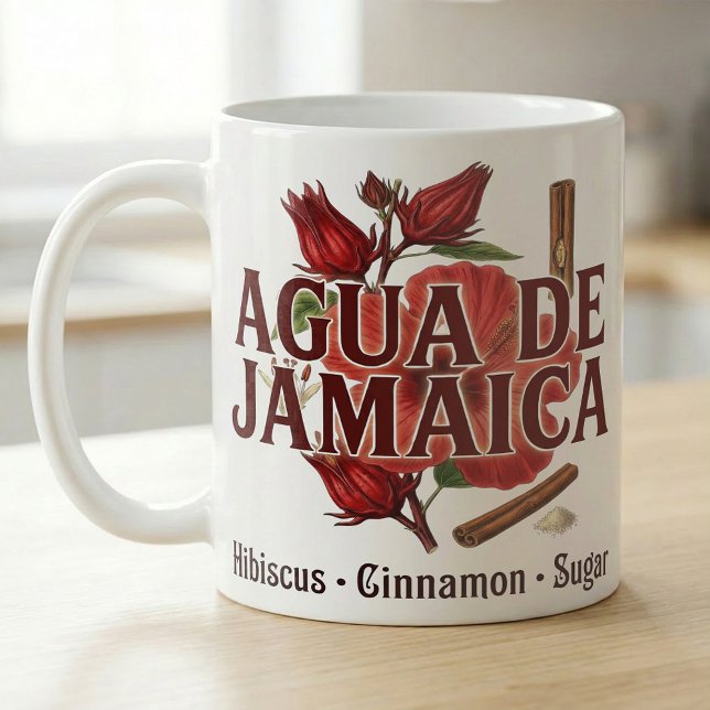 Agua de Jamaica Hibiscus Agua Fresca Recipe Coffee Mug (Creator Uploaded)