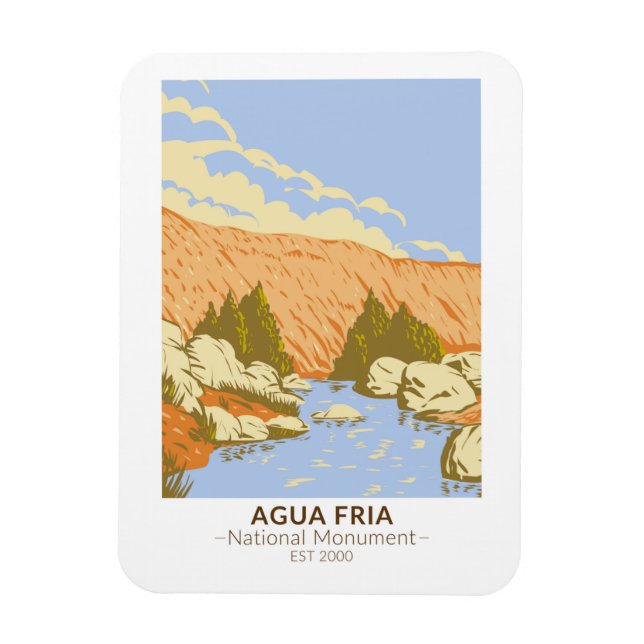 Agua Fria National Monument Badger Springs Canyon Magnet (Vertical)