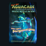 Aguacade Poster<br><div class="desc">A poster hawking the fabulous psychic fish women of Aguatunesia,  showing nightly (or nytly) at the famous Griivarr World's amusement park.</div>