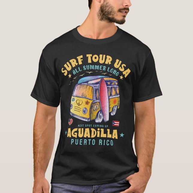Aguadilla Puert Rico Surf Tour USA Surfing T-Shirt (Front)