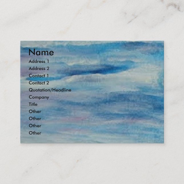 Aguardando os pescadores  - óleo - 30x60, Name,... Business Card (Front)