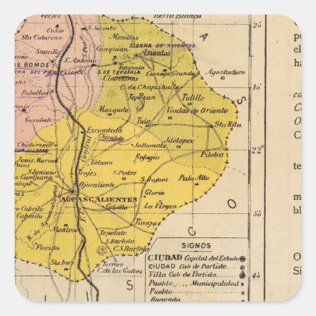 Aguascalientes, Mexico 2 Square Sticker (Front)