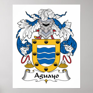 Aguayo Family Crest Poster