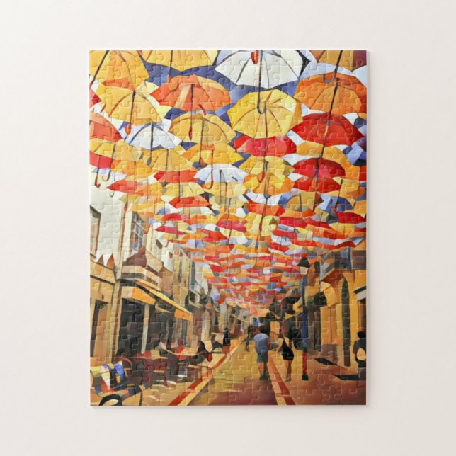 Agueda Umbrella Sky  Portugal Jigsaw Puzzle (Vertical)
