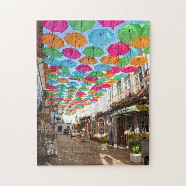 Agueda Umbrella Sky- The Real Portugal Jigsaw Puzzle (Vertical)