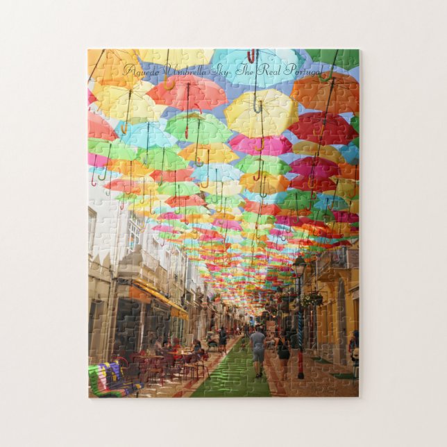 Agueda Umbrella Sky- The Real Portugal Jigsaw Puzzle (Vertical)
