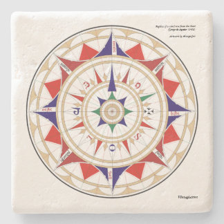 Aguiar Wind Rose Stone Coaster