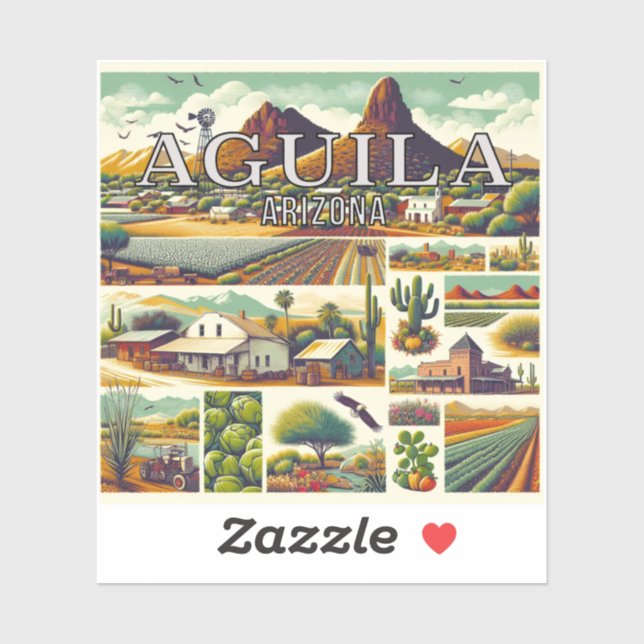 Aguila Arizona 3 Inch Vinyl Sticker (Sheet)