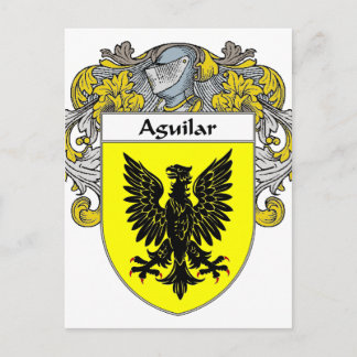 Aguilar Coat of Arms (Mantled) Postcard