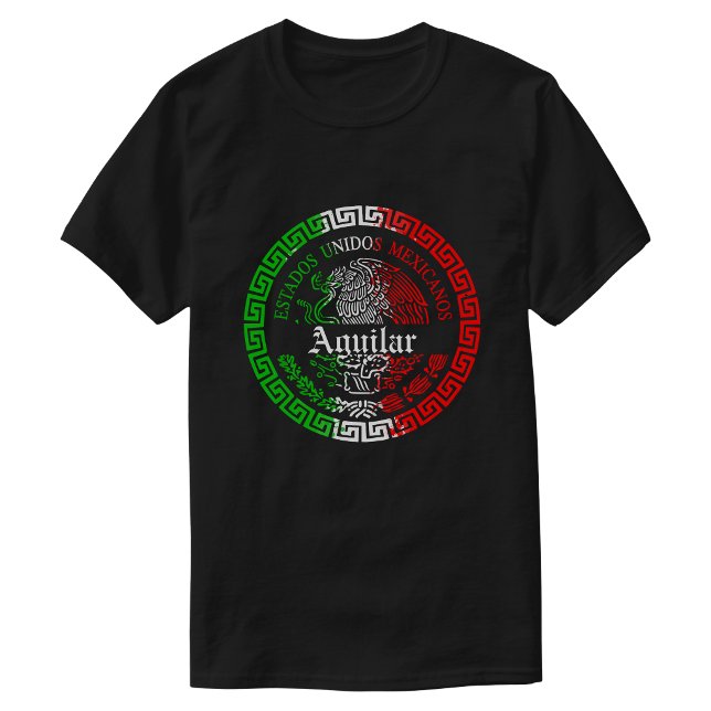 Aguilar Last name Mexico themed T-shirt Men (Aguilar Last name Mexico themed T-shirt Men)