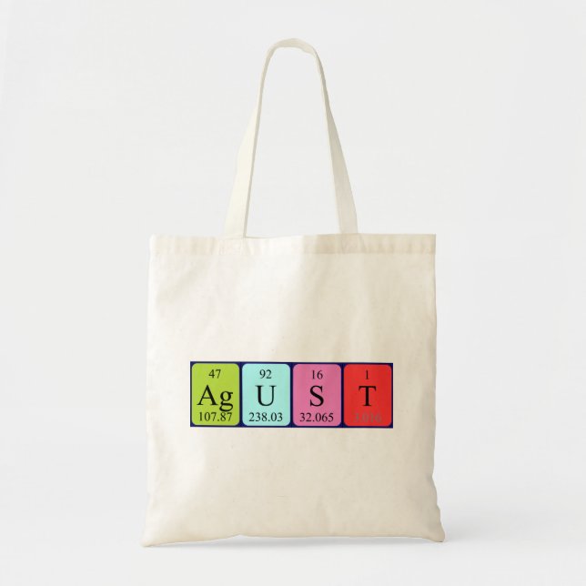 Agust periodic table name tote bag (Front)