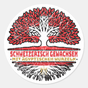 Ägypten Ägyptisch Schweizer Schweiz Baum Wurzel Classic Round Sticker