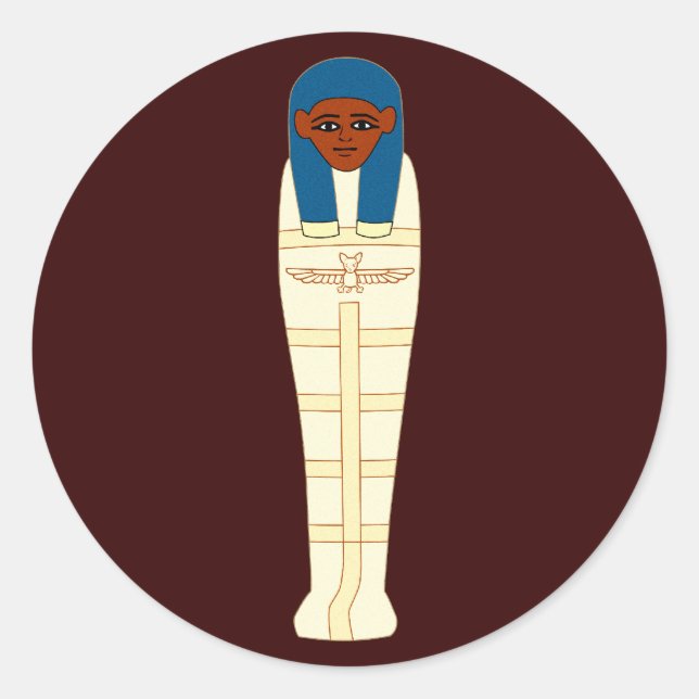 Ägyptische Mumie egypt mummy Classic Round Sticker (Front)