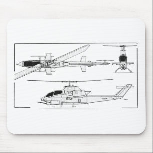 AH1 Blueprint Mouse Mat