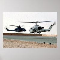AH-1W Super-Cobra and an A UH-1Y