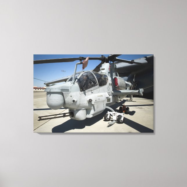 AH-1Z Super Cobra attack helicopter Canvas Print (Front)