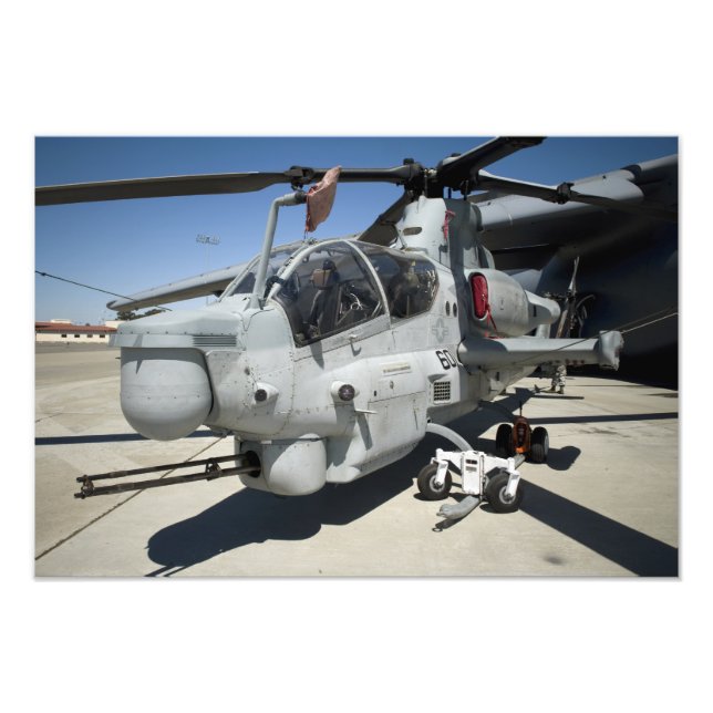 AH-1Z Super Cobra attack helicopter Photo Print (Front)