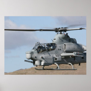 AH-1Z Viper Attack Helicopter Poster