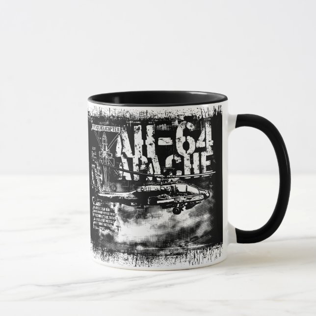 AH-64 Apache 11 oz Ringer Mug (Right)