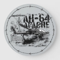 AH-64 Apache Acrylic Wall Clock