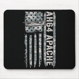 Ah-64 apache american flag helicopter camo apache mouse mat