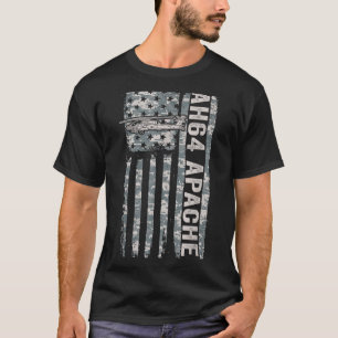 Ah-64 apache american flag helicopter camo apache T-Shirt