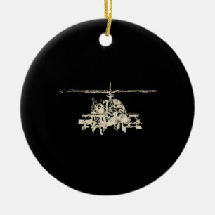 AH-64 Apache Ceramic Tree Decoration