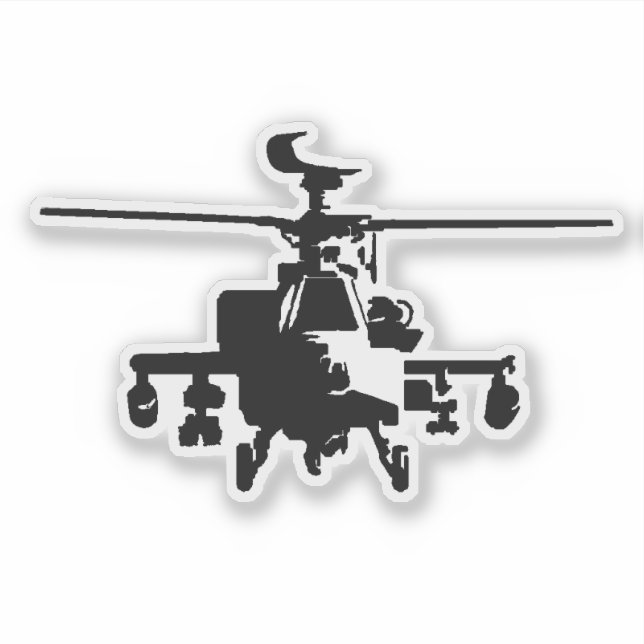 AH-64 Apache Fontal View Sticker (Front)