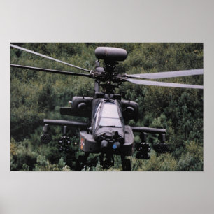 AH-64 Apache Helicopter Poster
