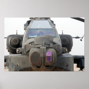 AH-64 Apache Helicopter Poster