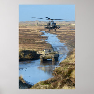 AH-64 Apache Helicopter Poster