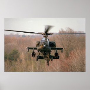 AH-64 Apache Helicopter Poster